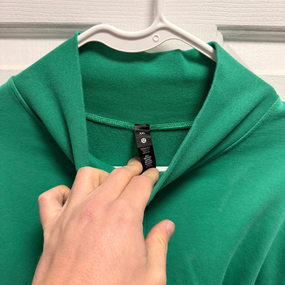 EUC/Like New Men's Lululemon French Terry Oversized Half Zip – Maldives Green